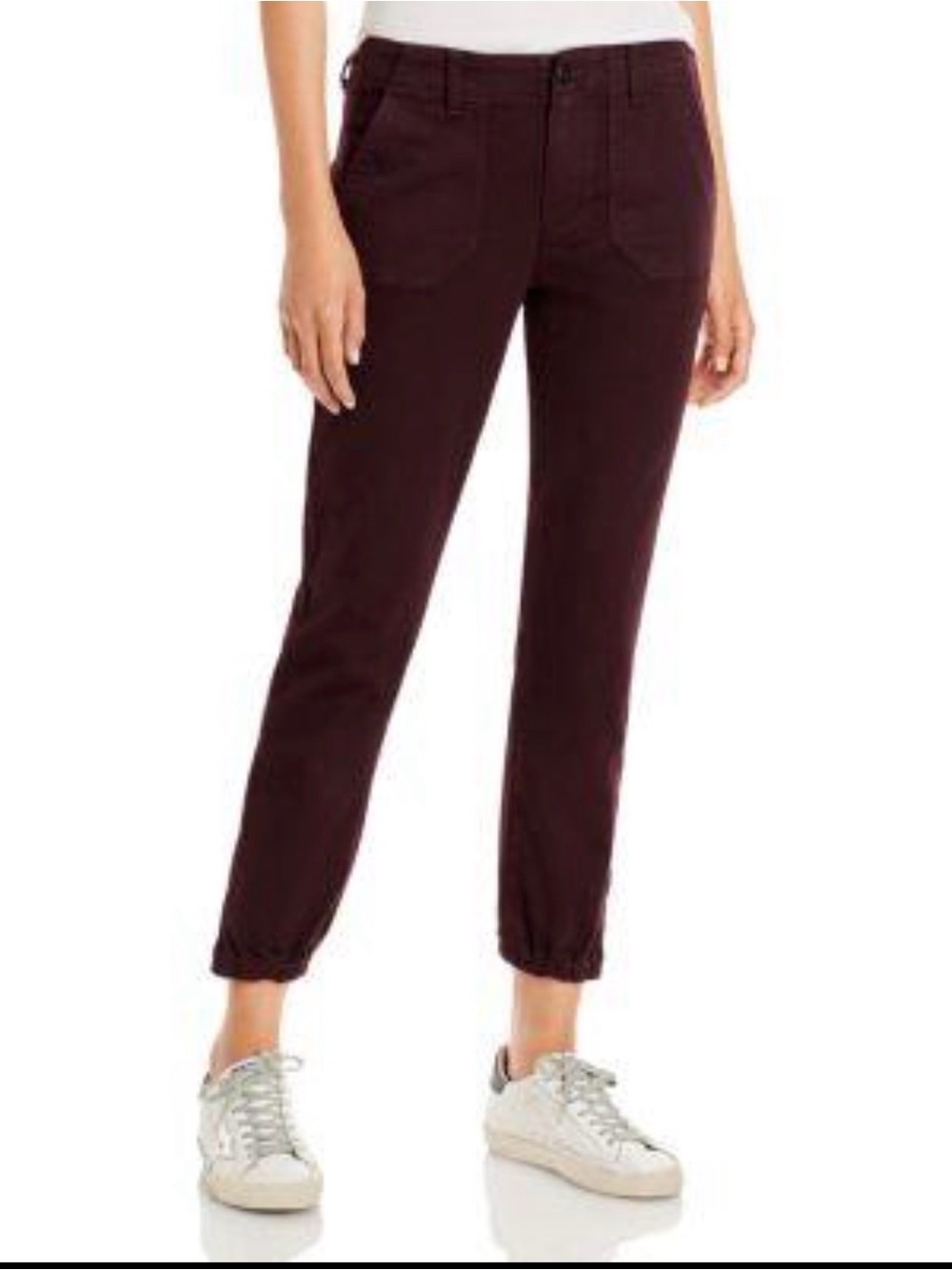 PAIGE Mayslie Jogger Pants Vintage Black Cherry Burgundy Size 26